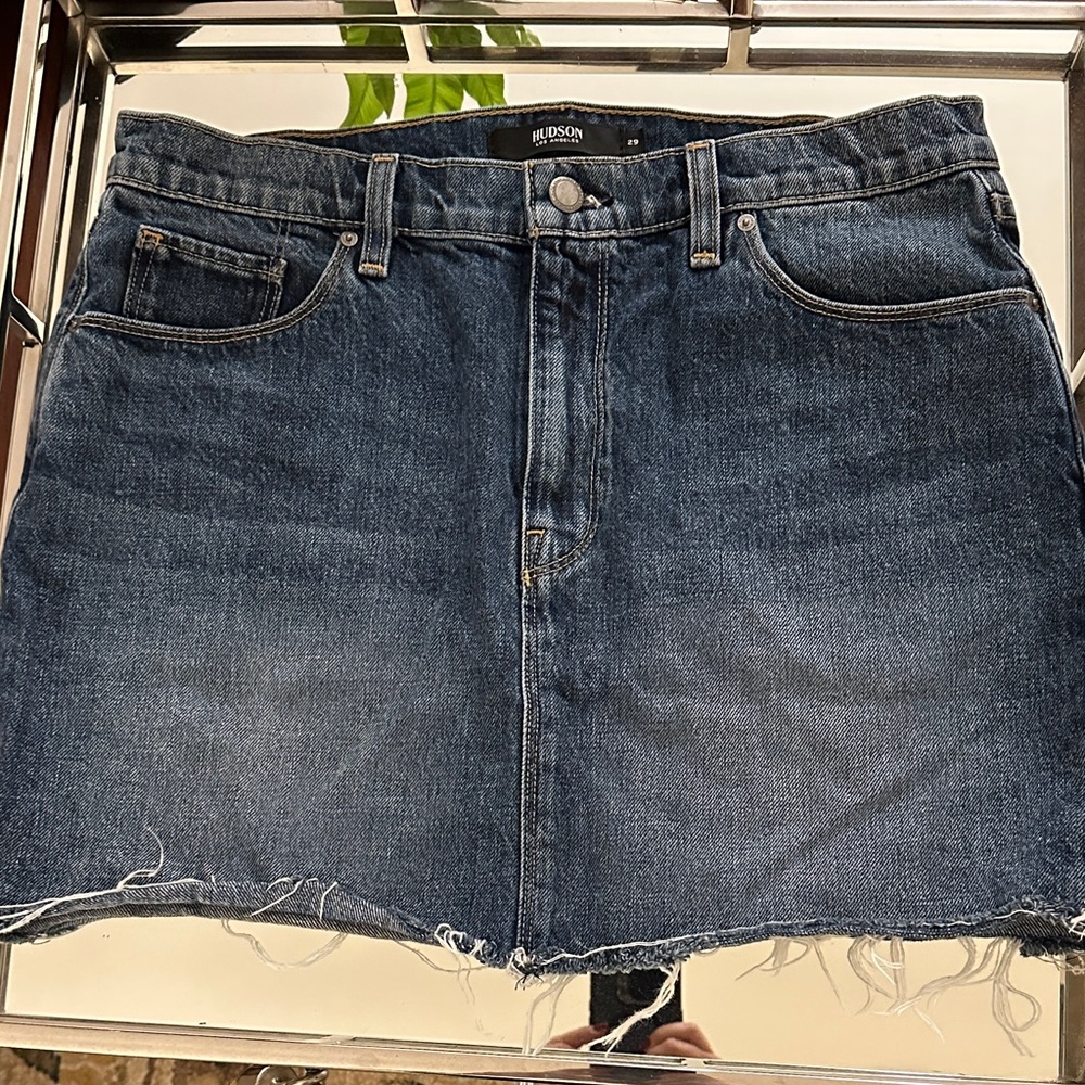 Hudson Jeans Women's Dark Blue Viper Mini Skirt - Size 29